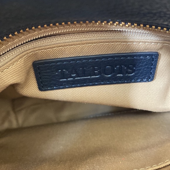 (1340) Talbots Leather & Denim Crossbody Bag 10” x9” x4.5” - Picture 6 of 8